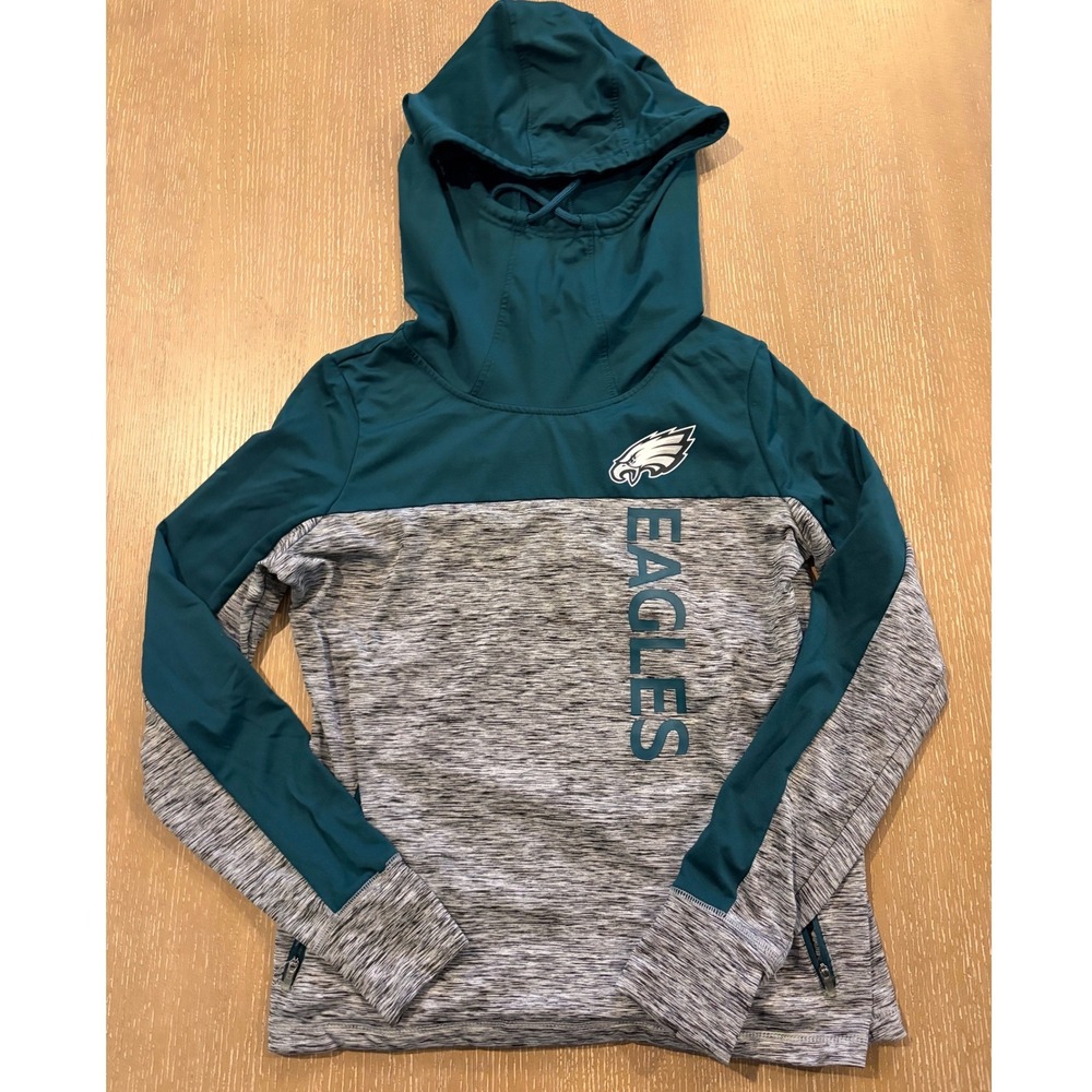 NFL‎ Philadelphia Eagles Women's Hoodie Pullover Jacket Gray Green Size L